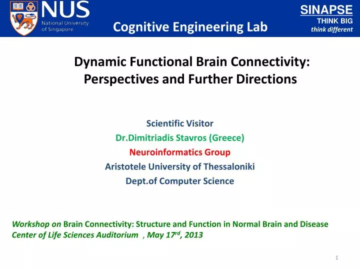 cognitive engineering lab dynamic functional brain connectivity perspectives and further directions