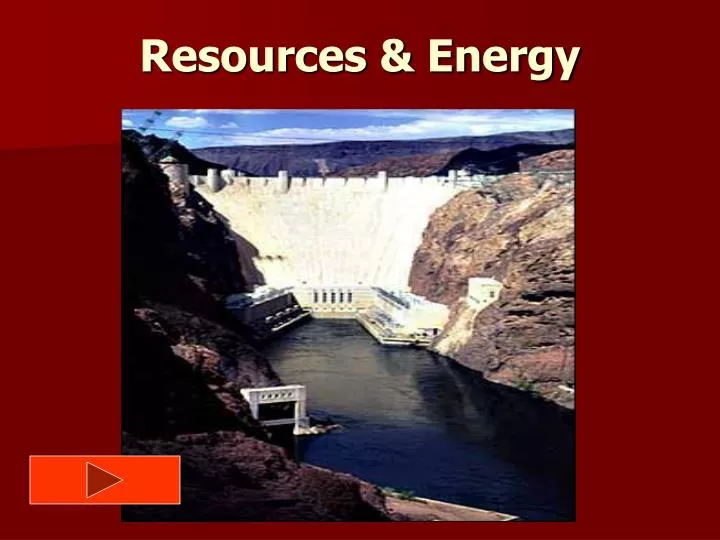resources energy