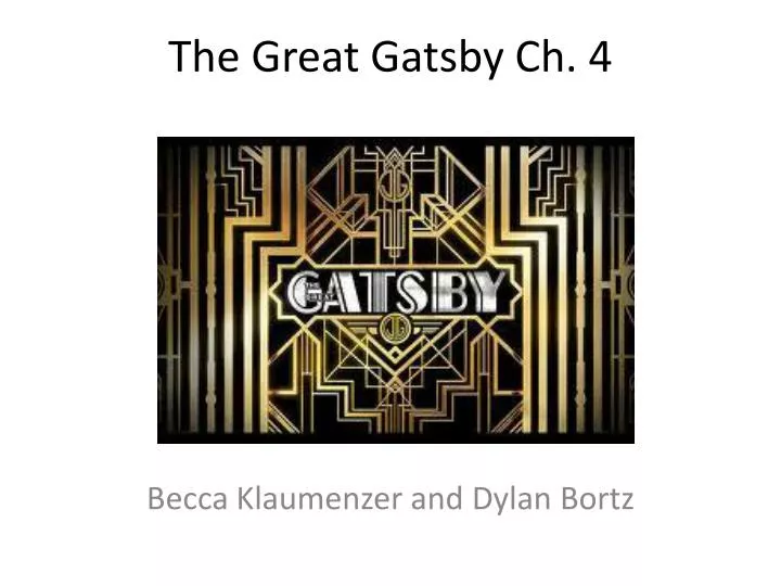 the great gatsby ch 4