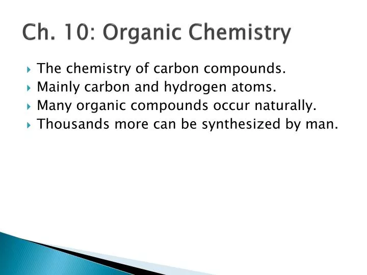 ch 10 organic chemistry