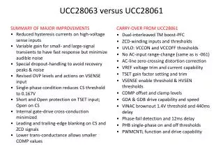 UCC28063 versus UCC28061
