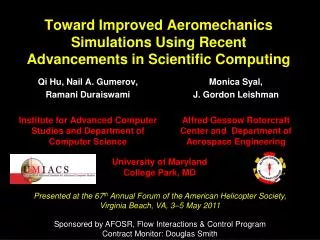 Toward Improved Aeromechanics Simulations Using Recent Advancements in Scientific Computing
