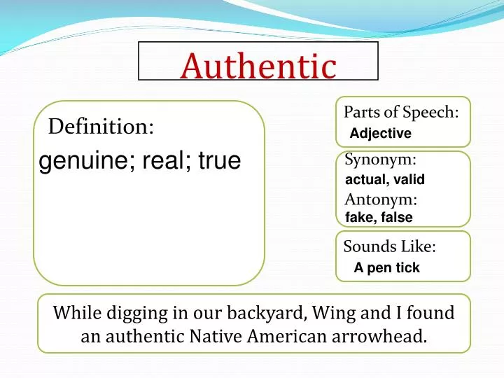 What is the difference between a 'genuine' and an 'authentic