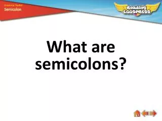 What are semicolons?