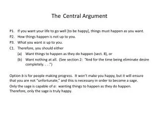 The Central Argument