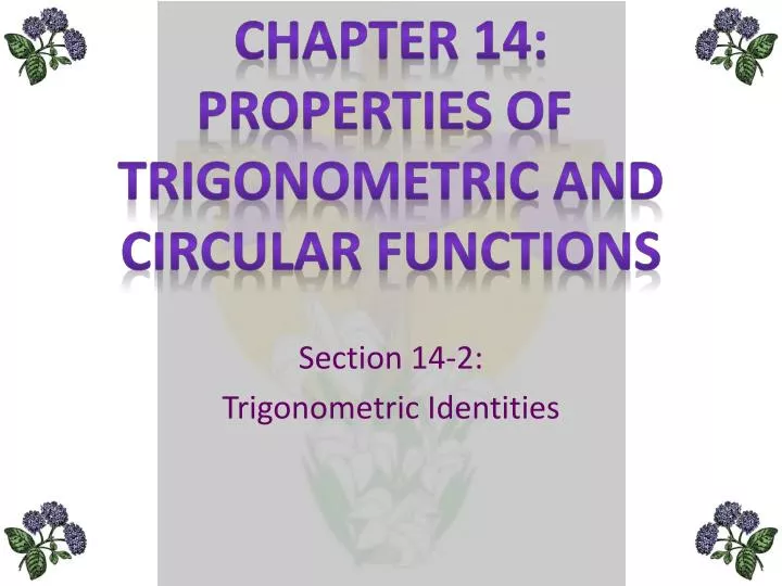 section 14 2 trigonometric identities