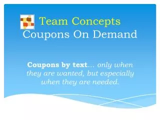 Team Concepts Coupons On Demand