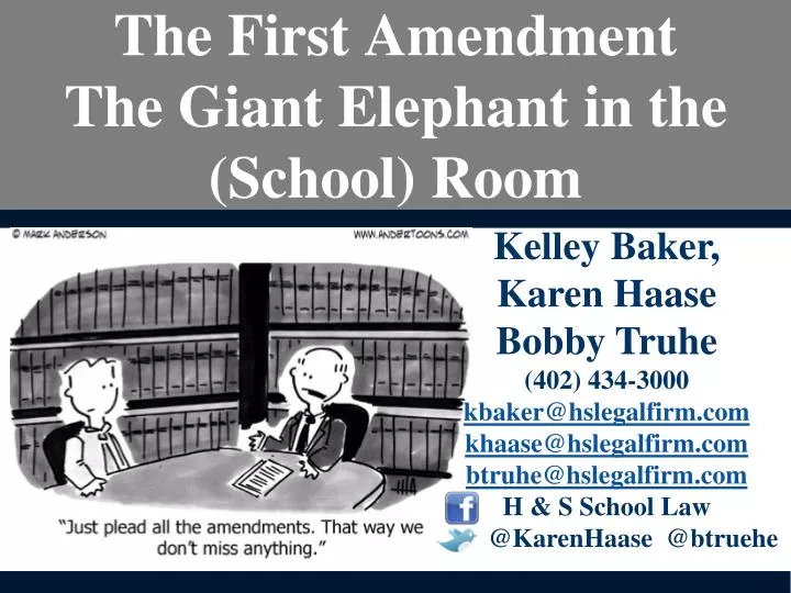 the first amendment the giant elephant in the school room