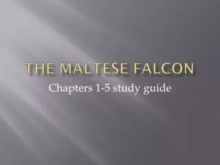 The Maltese falcon