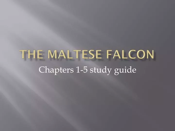 the maltese falcon