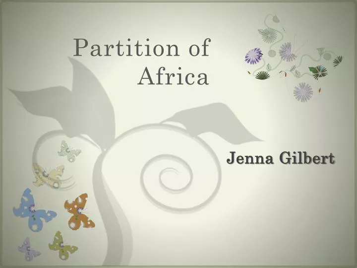 partition of africa