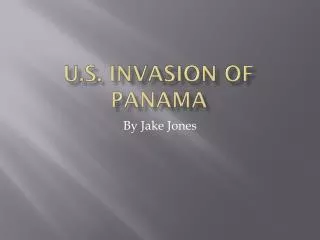 U.S. Invasion of Panama