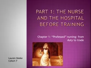 Part 1: The nurse and the hospital before training