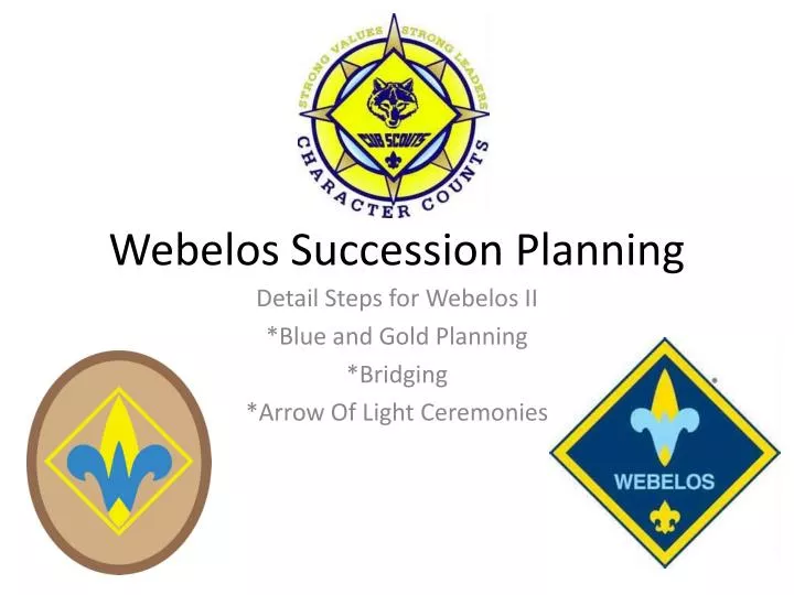 webelos succession planning