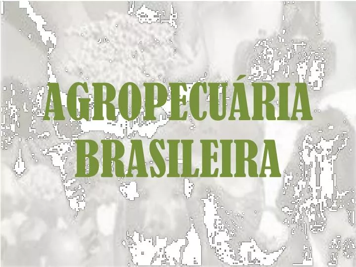 agropecu ria brasileira