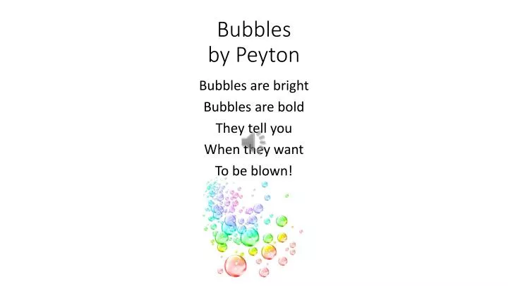 bubbles by p eyton