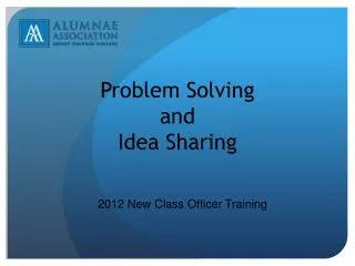 Problem Solving and Idea Sharing