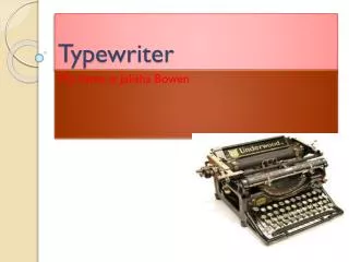 Typewriter