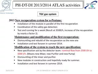 PH-DT-DI 2013/2014 ATLAS activities
