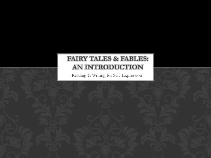 fairy tales fables an introduction