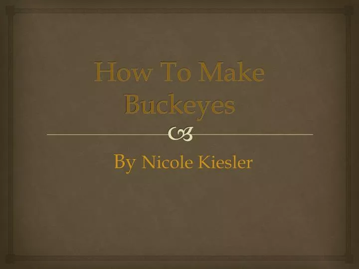 how to make buckeyes