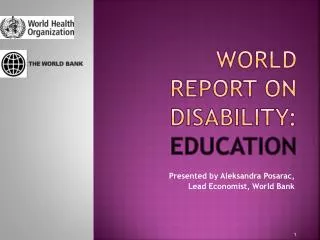 World Report on disability: education