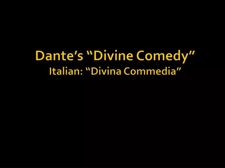 dante s divine comedy italian divina commedia