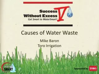 Causes of Water Waste