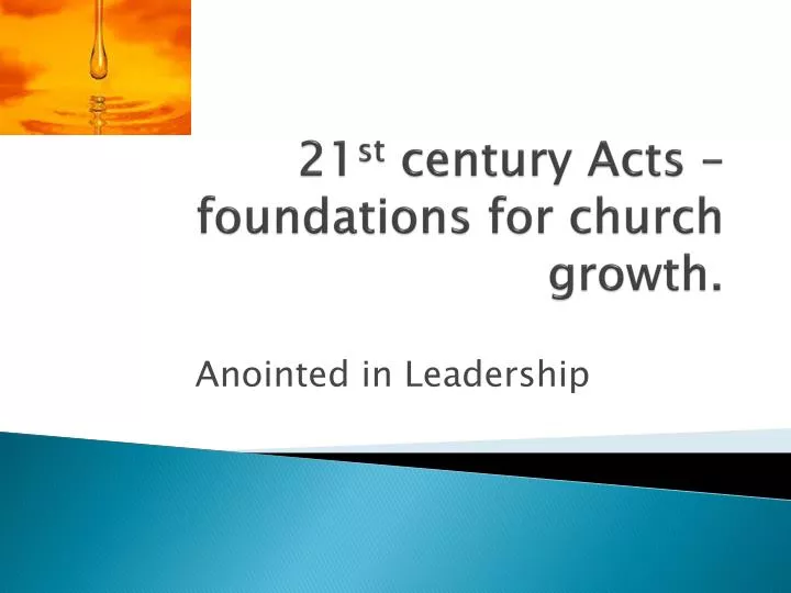 21 st century acts foundations for church growth