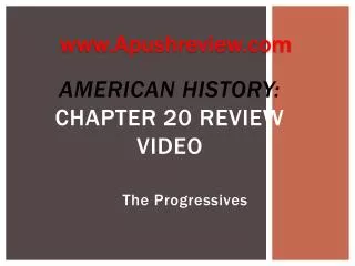 American History: Chapter 20 Review Video