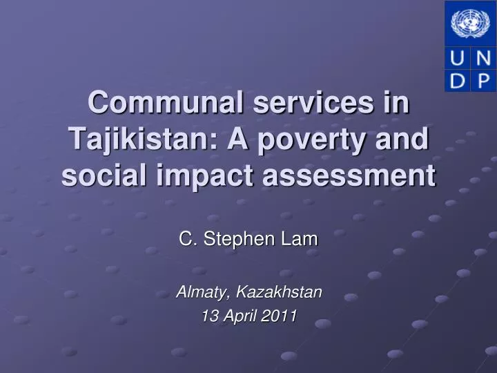 communal services in tajikistan a poverty and social impact assessment