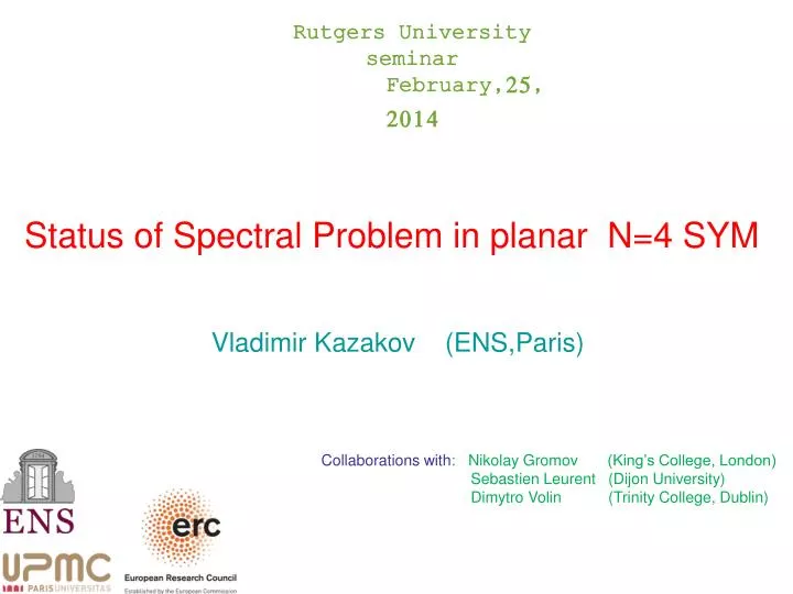 status of spectral problem in planar n 4 sym