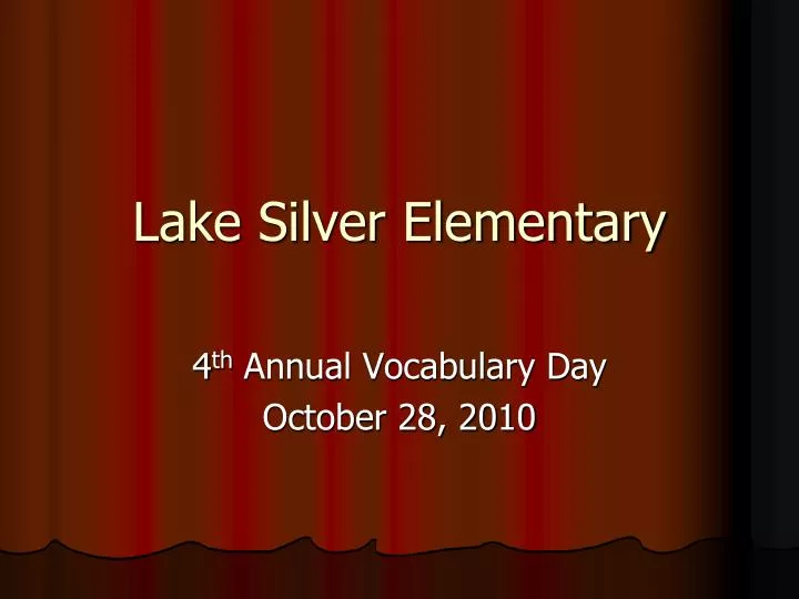 lake silver elementary