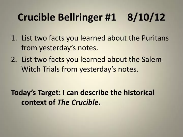 crucible bellringer 1 8 10 12