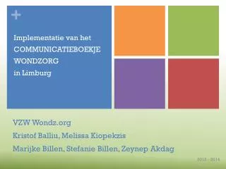 vzw w ondz org kristof balliu melissa kiopekzis marijke billen stefanie billen zeynep akdag