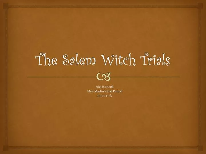 the salem witch trials