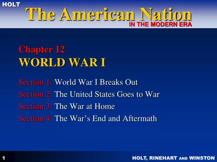 chapter 12 world war i