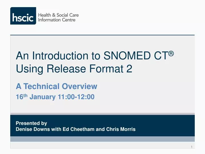 an introduction to snomed ct using release format 2