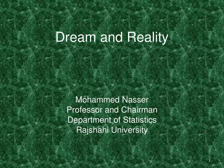dream and reality