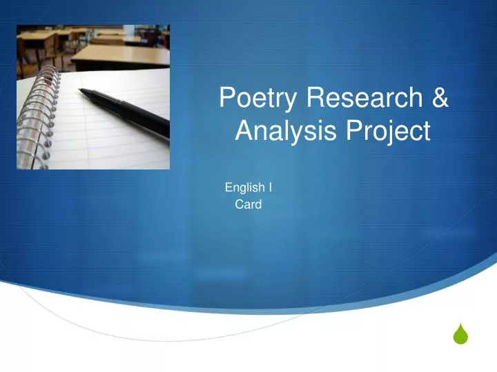 poetry research analysis project