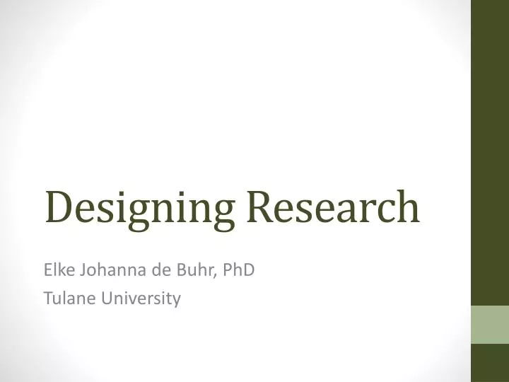 designing research