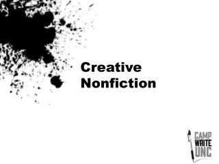 Creative Nonfiction