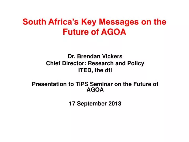 south africa s key messages on the future of agoa