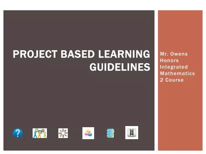 project based learning guidelines