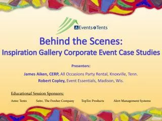Behind the Scenes: Inspiration Gallery Corporate Event Case Studies