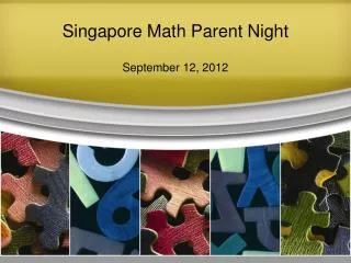 Singapore Math Parent Night