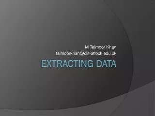 Extracting data