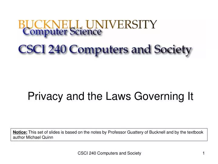 privacy and the laws governing it