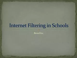 Internet Filtering in Schools