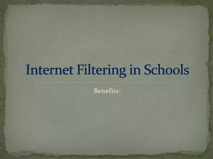 internet filtering in schools
